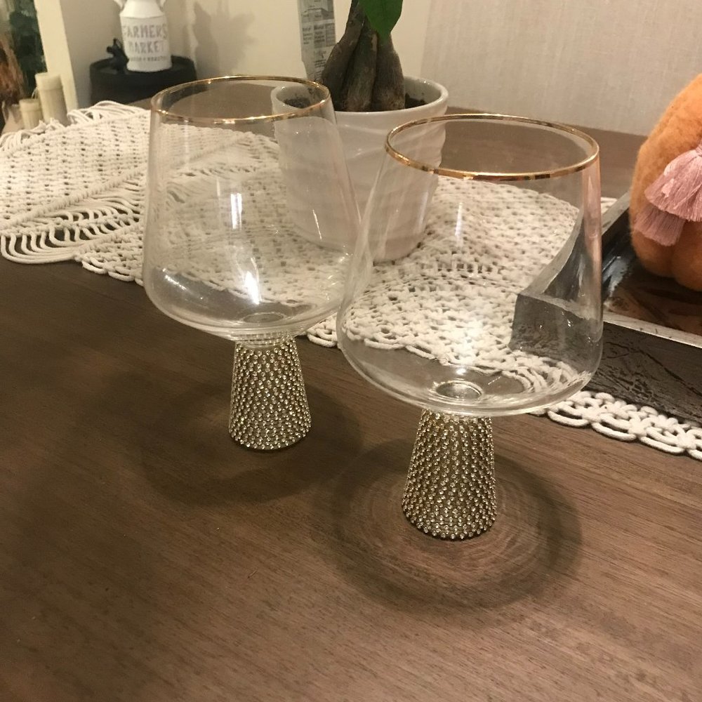 Decorative Rhinestone Goblets